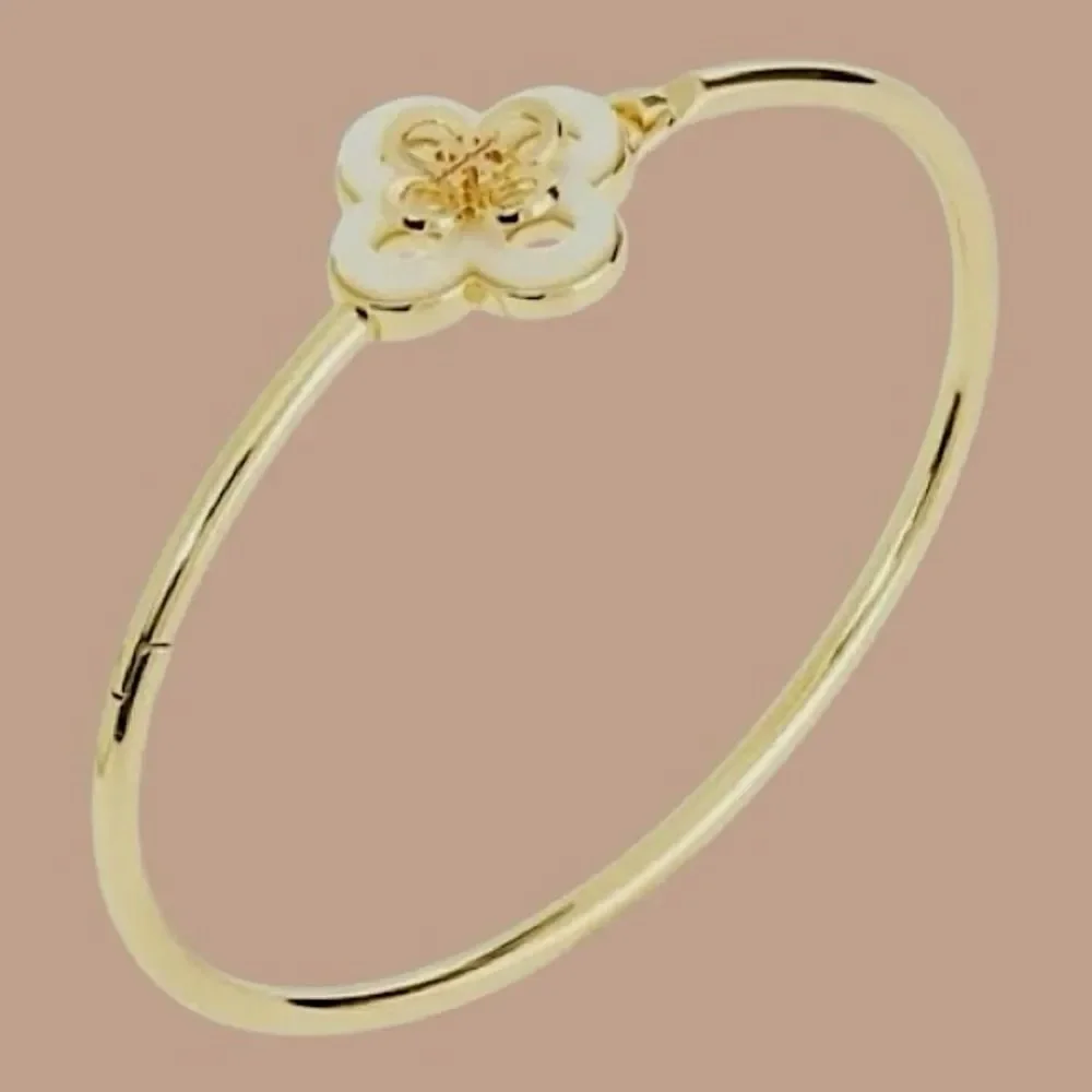 TORY BURCH KIRA CLOVER 18K GOLD BRACELET